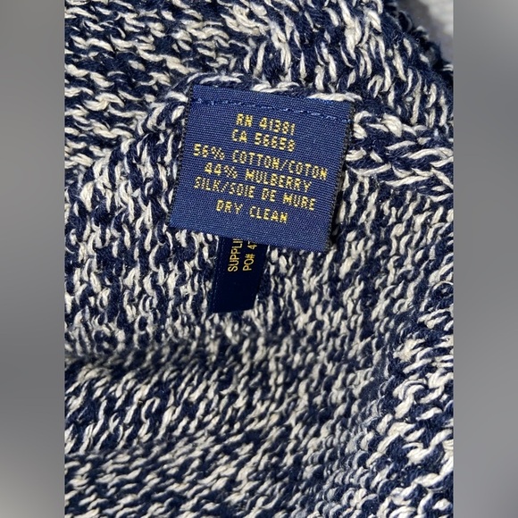 Women’s POLO RALPH LAUREN oversized silk &Cotton knit crew neck sweater sz small - Picture 4 of 11